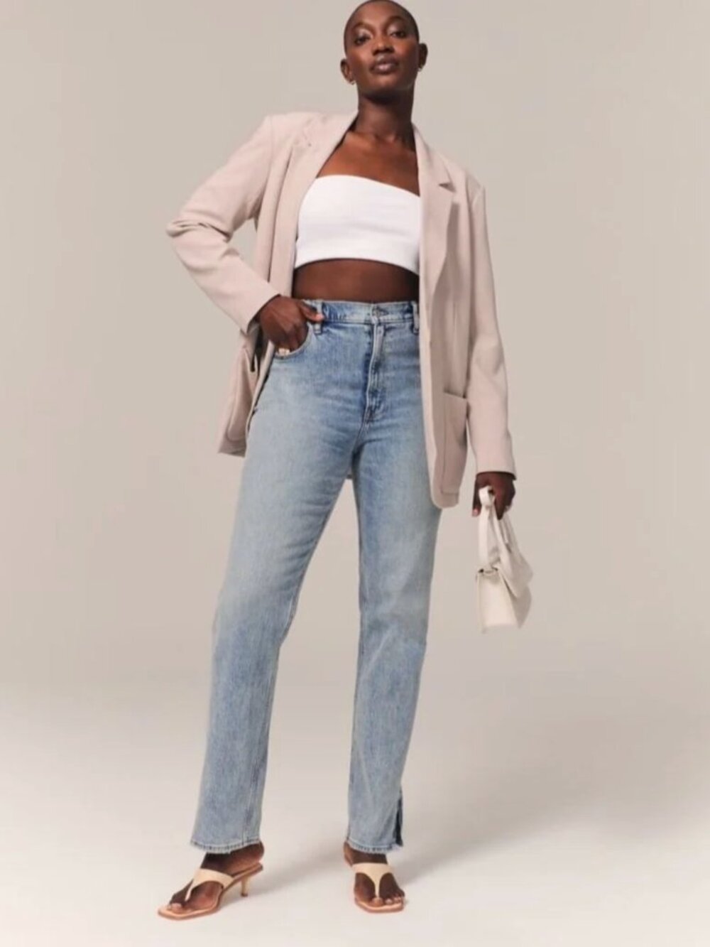 SIZE 29/SIZE 8 **EXTRA LONG** - Abercrombie ultra high rise 90's straight jeans